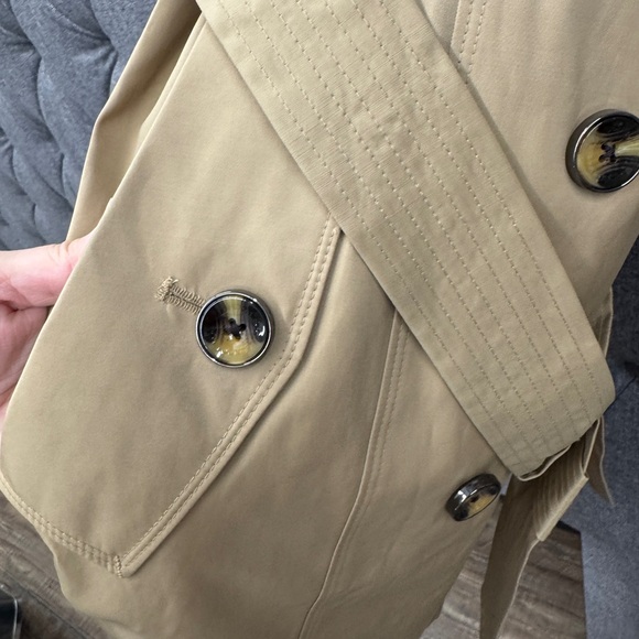 NWT • Women's • London Fog • Hooded Water-Resistant Raincoat • British Khaki • M - Picture 5 of 8